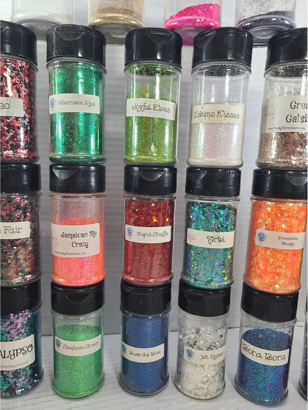 Fran's Huge Lot of 26 Craft Glitters for Tumblers, Nails, Resin Art High Quality